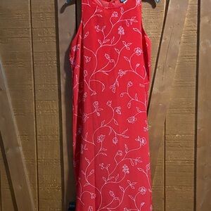 Karen Kane Red Floral Midi Dress